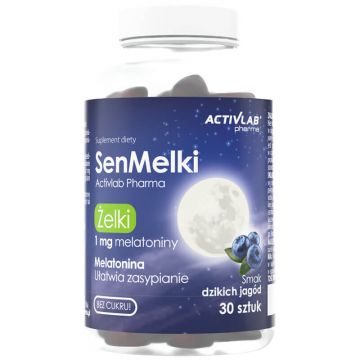 ActivLab Pharma SenMelki, jeleu, aromă de fructe de pădure, fără zahăr, 30 bucăți