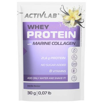 ActivLab Pharma Whey Protein cu colagen marin, proteine, aromă de vanilie, 30 g