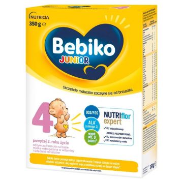 Bebiko 4 Junior, formulă nutritivă pe bază de lapte, peste 2 ani, 350 g