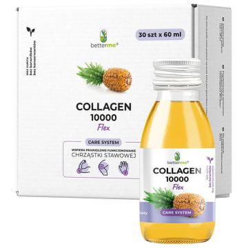 BetterMe Colagen 10000 Flex, shot, aromă de ananas, 60 ml x 30 bucăți