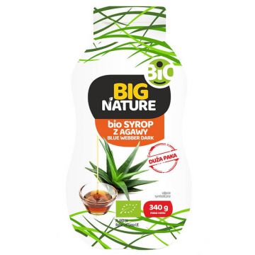 Big Nature Bio Sirop de agave albastru webber închis, 340 g