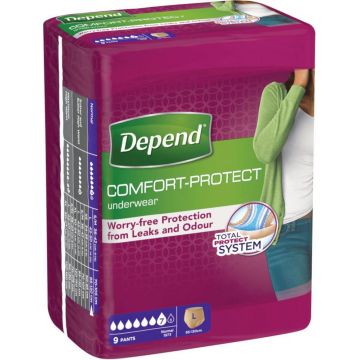 Depend Stretch Briefs ® Normal L pentru femei 9pcs