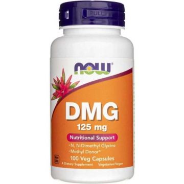 DMG (Dimetilglicină), 125mg - 100 vcaps Now Foods