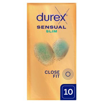 Durex Sensual Slim, prezervative super-subțiri, 10 bucăți