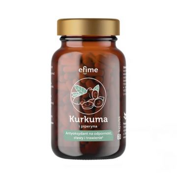 EkaMedica Efime Turmeric și piperină, 60 capsule