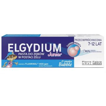 Elgydium Junior Bubble, pastă de dinți pentru copii, 7-12 ani, 50 ml
