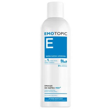 Emotopic, emulsie de baie med+ din ziua 1, piele uscată și atopică, 400 ml