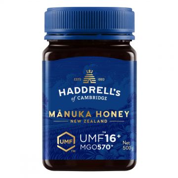 Haddrell's, miere de Manuka UMF 16+ MGO 570+, 500 g
