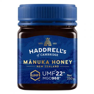 Haddrell's, miere de Manuka UMF 22+ MGO 968+, 250 g