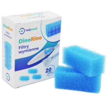HelpMedi, filtre de schimb pentru aspiratorul nazal oral DinoRino, 20 bucăți