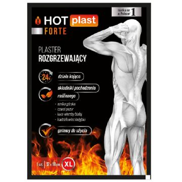 Hot Plast Forte, tencuială de încălzire, dimensiune XL, 12 cm x 18 cm, 1 buc