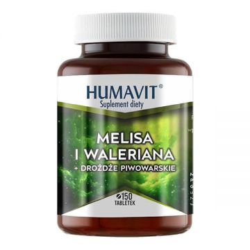 Humavit Melissa & Valerian + drojdie de bere, 150 comprimate