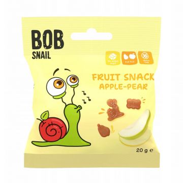 Jeleu de fructe Bob Snail, măr, pară, 20 g