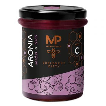 Miody Polskie Miód & Sok Aronia + Vit. C, 250 g