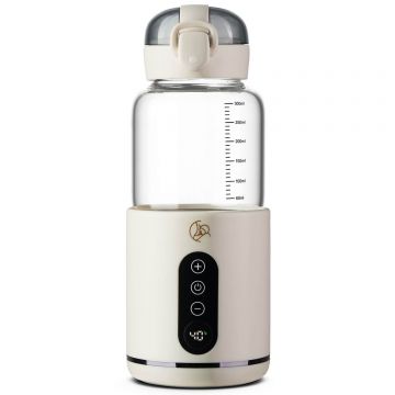 MyBabyBottle, biberon portabil, încălzitor de apă și lapte pentru bebeluși, alb