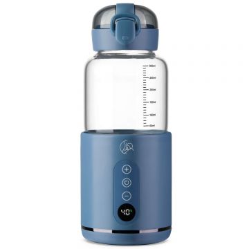 MyBabyBottle, biberon portabil, încălzitor de apă și lapte pentru bebeluși, albastru