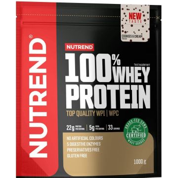 Nutrend 100% Proteină din zer, Cookies&cream 1000 g