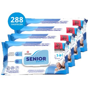 Opharm Senior Hygienic 3in1 set, șervețele umede, 4 x 72 bucăți