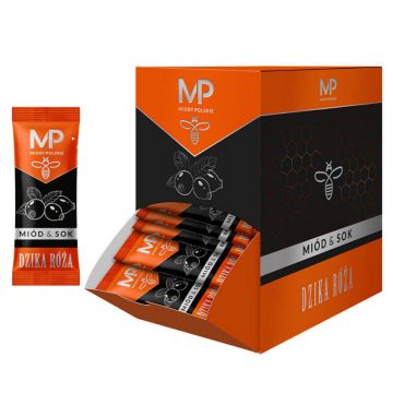 Polish Honey Juice & Honey, trandafir sălbatic, stick, 100 x 6 g