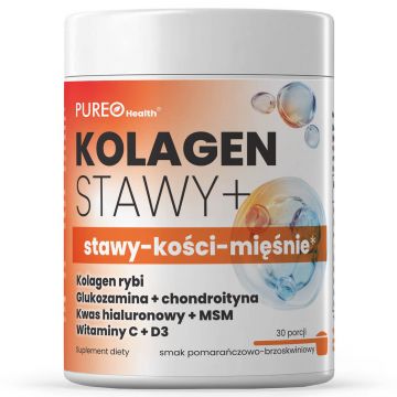 Pureo Health Colagen Joints+, aromă de portocale și piersici, 120 g