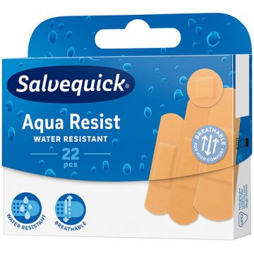 Salvequick Aqua Resist, plasturi impermeabili, 22 unități