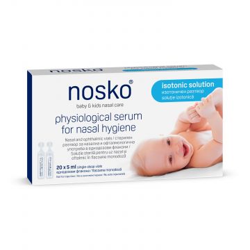 Serul fiziologic, Solutie izotonica, 20 monodoze x 5 ml, Nosko