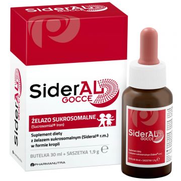 Sideral Gocce, flacon, 30ml + pulbere în plic 1,9g