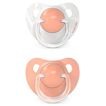 Suavinex Dreams, manechin anatomic, silicon, piersică, 6-18 luni, 2 bucăți