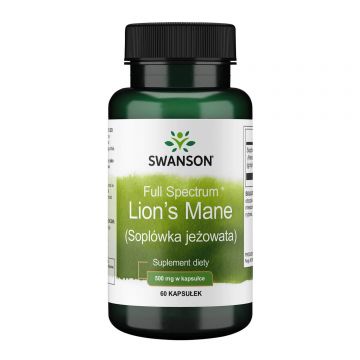 Swanson Lion's Mane Mushroom, coneflower, 60 capsule