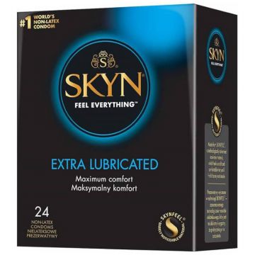 Unimil Skyn Elite Extra Lubricated, prezervative non-latex, extra lubrifiate, 24 bucăți