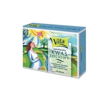 Vita acid folic, 400 mg, 30 buc - Longlife!