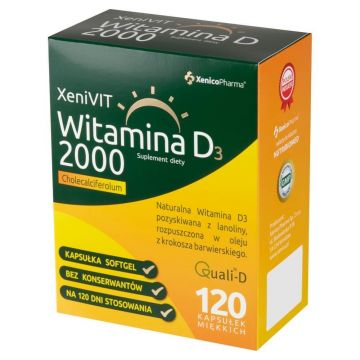 XeniVit Vitamina D3 2000, 120 capsule softgel