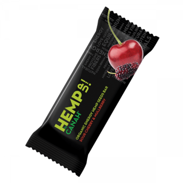 Baton cânepă cu vișine și dude Hemp Up, 48 g, Canah