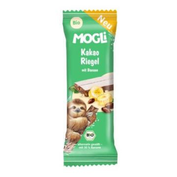 Baton cu banane si cacao, 25 g, Mogli