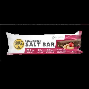 Baton energizant sarat cu ciocolata, caju si merisoare, 40 g, Total Energy Salt Bar