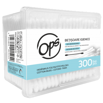 Betisoare igienice din hartie, 300 bucati, Ops