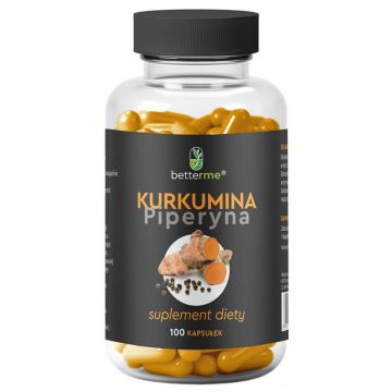 BetterMe Curcumin Piperine, 100 capsule