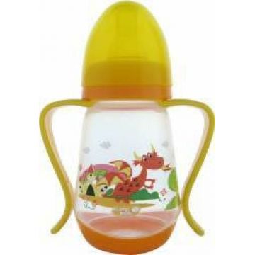 Biberon cu manere, 125ml, Primii Pasi