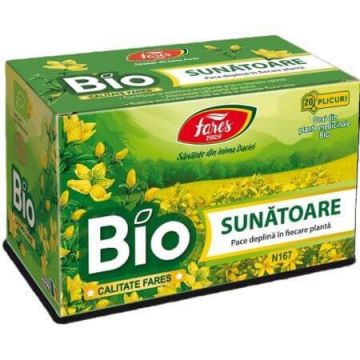 Ceai de sunatoare Bio, 20 plicuri, Fares