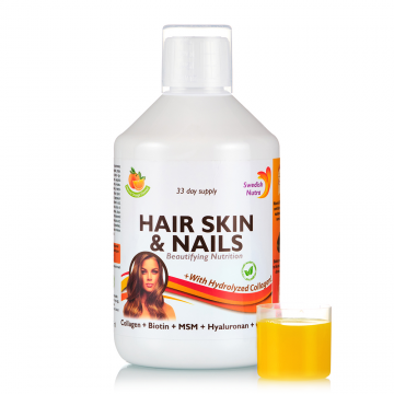 Colagen Lichid Hidrolizat Hair Skin & Nails 1000mg, 500ml, Swedish Nutra