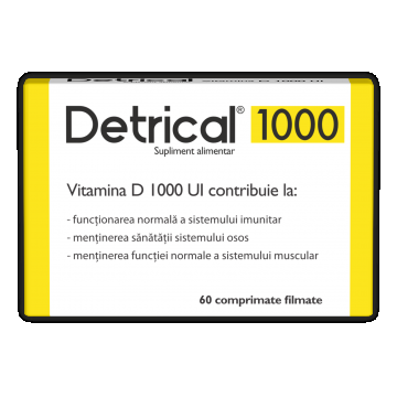 Detrical vitamina D 1000 UI, 60 comprimate, Zdrovit