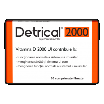Detrical Vitamina D 2000UI, 60 comprimate, Zdrovit