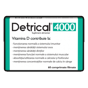 Detrical Vitamina D 4000UI, 60 comprimate, Zdrovit