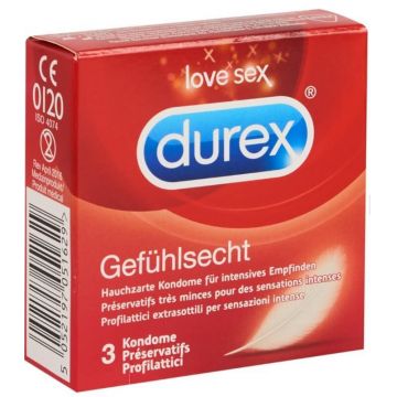 Durex, Gefuhlsecht, Prezervative, 3 bucăți