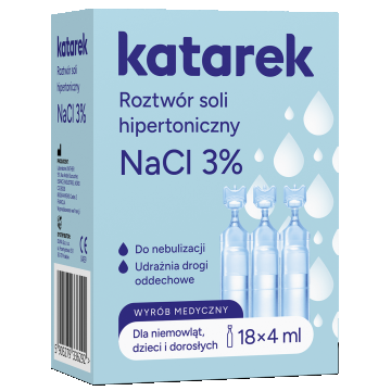 Katarek, soluție salină hipertonică NaCl 3%, 18 x 4 ml