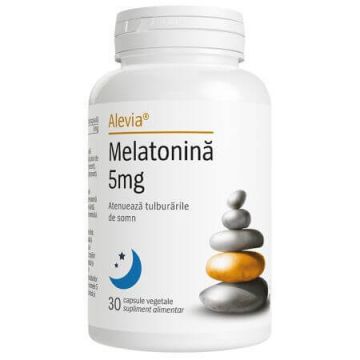 Melatonina, 5 mg, 30 capsule vegetale, Alevia