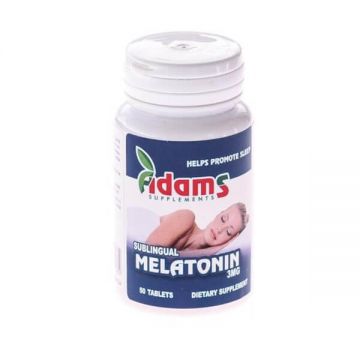Melatonina sublingual, 50 tablete, Adams Vision