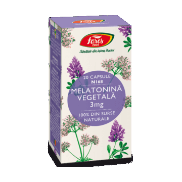 Melatonina vegetala 3mg N168, 20 capsule, Fares