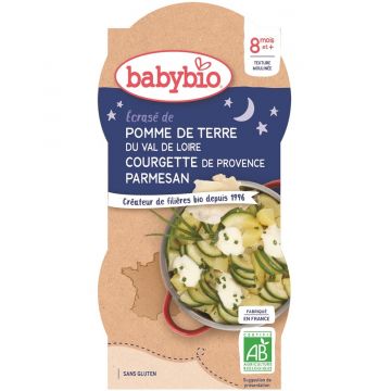 Meniu piure de cartofi si dovlecel, 2 x 200g, BabyBio