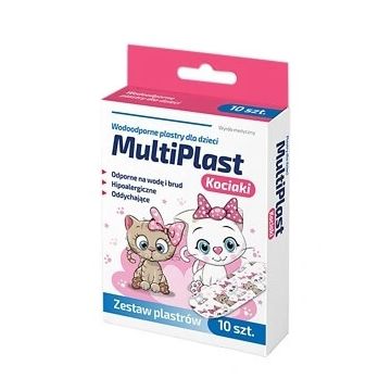 MultiPlast, Kittens Tencuieli impermeabile pentru copii, 10 bucăți
